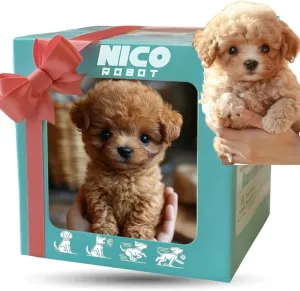 AI Robot Dog, Smart Robotic Dog That Acts Like a Real Puppy, Nicoo - My Realistic Robot Puppy - Walking, Barking, Tail Wagging (Set B)