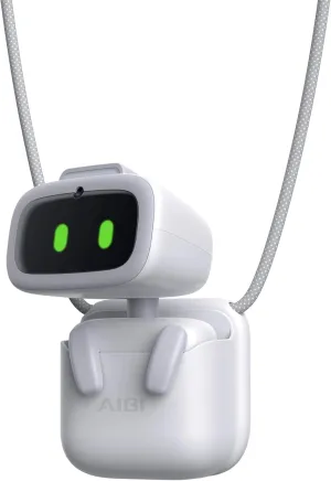 Aibi Pocket Pet - Wearable Robot | ChatGPT Powered AI Companion with Voice Commands, Emotional Interaction, Singing & Dancing | Magnetically Attaches to Anywhere | Ultra Portable