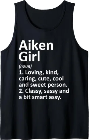 AIKEN GIRL SC SOUTH CAROLINA Funny City Home Roots Gift Tank Top