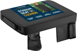 Alpcour Portable Extra Thick Stadium Seat Cushion – Bleacher Cushion with Side Pocket, Cup Holder, Waterproof, Anti-Slip, and Straps – Perfect for Football Seats and Bench Seats for Bleachers