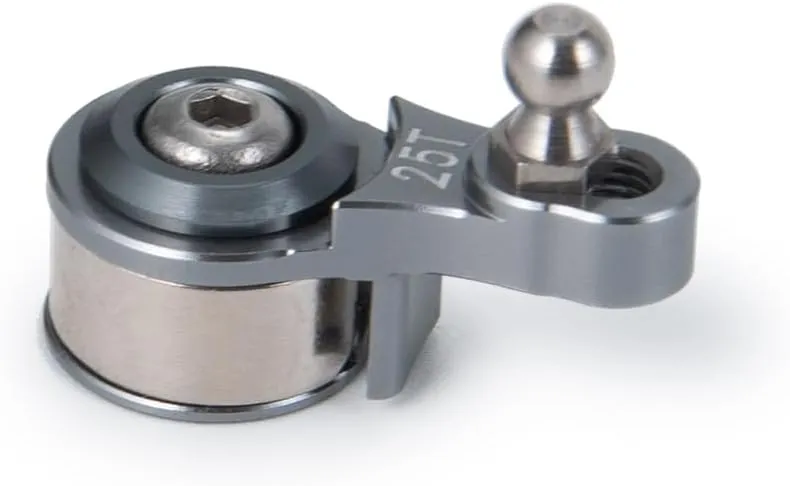Aluminum 25T Adjustable Damping Steering Servo Arm Servo Horn RC Parts for Traxxas TRX4 TRX-4 TRX6 1/10 RC Crawler Car (Titanium)