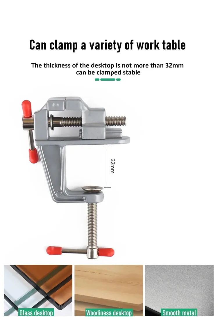 Aluminum Mini Bench Vise Table Vise Small Bench Vise DIY Tool Small Vise Small Flat Nose Pliers