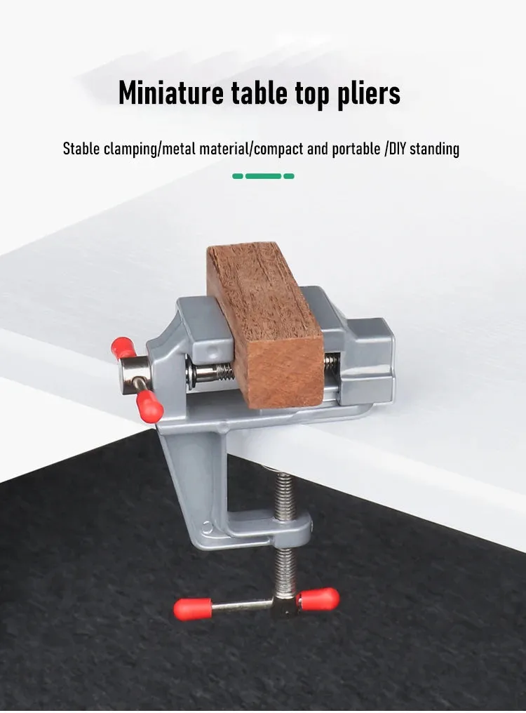 Aluminum Mini Bench Vise Table Vise Small Bench Vise DIY Tool Small Vise Small Flat Nose Pliers