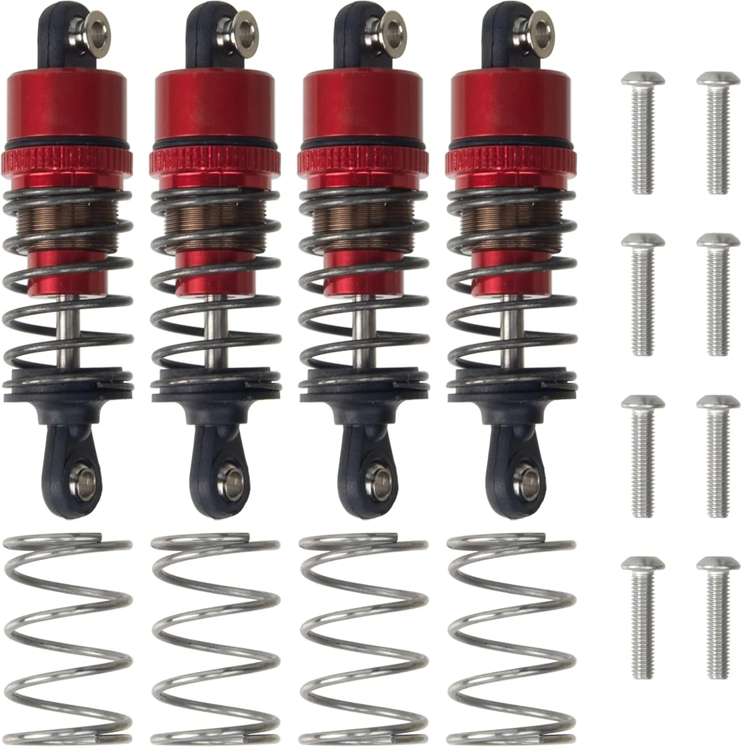 Aluminum Oil Shock Absorbers Adjustable Damper Kit For 1/10 Tamiya TT-01 / TT-02 / MF-01X HSP HPI Racing Car Upgrade Parts