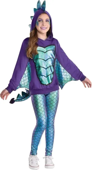 Amscan Mystical Dragon Halloween Costume for Kids Includes Hoodie with Detachable tails and Leggings