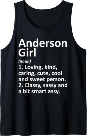 ANDERSON GIRL SC SOUTH CAROLINA Funny City Home Roots Gift Tank Top