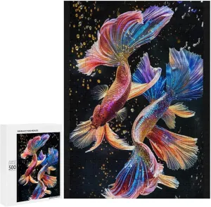 Animals Jigsaw Puzzles, Beautiful Fishes Themed Puzzles for Adults - 500 Pieces Jigsaw Puzzles, Educational Games Gift for Elders Family and Friends