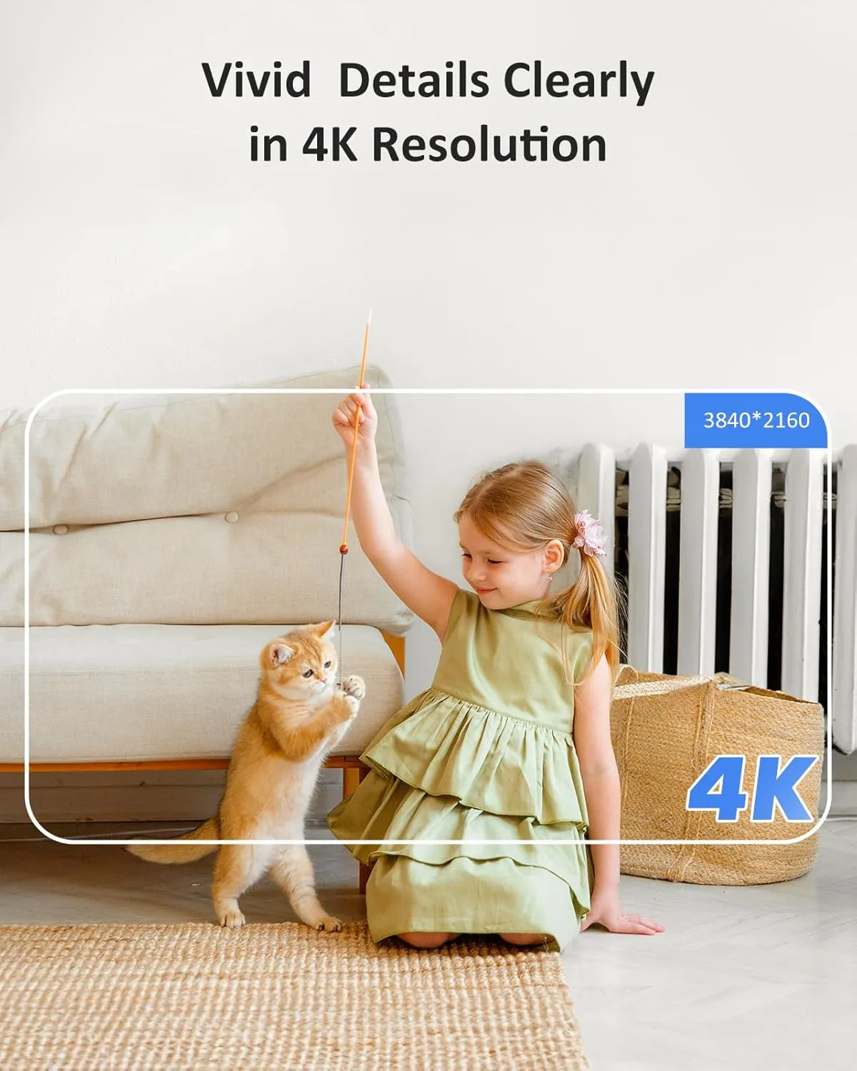 ANNKE 4K UHD Indoor Security Camera, Crater Reno 8MP Smart 2.4/5 GHz WiFi Camera with PTZ, Night Vision, 2-Way Audio, Smart Human Detection, Works with Alexa, Ideal for Baby/Pet Camera/Home Security