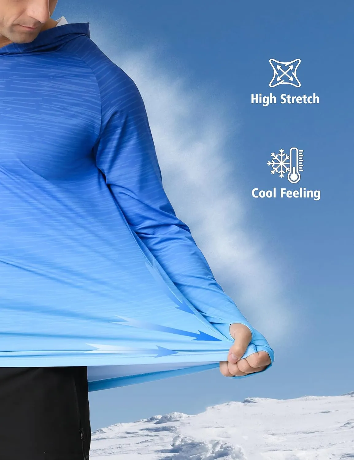 APTRO Men's UPF 50  Sun Protection Long Sleeve Hoodie Shirts UV Outdoor Fishing Shirts SPF Rash Guard Shirts for Men