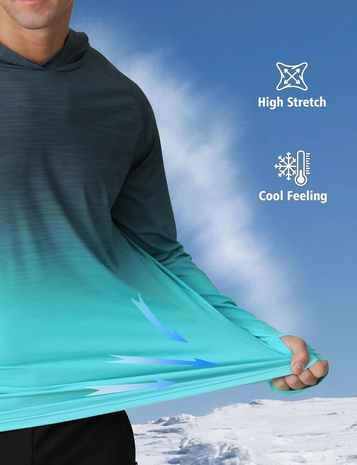 APTRO Men's UPF 50  Sun Protection Long Sleeve Hoodie Shirts UV Outdoor Fishing Shirts SPF Rash Guard Shirts for Men