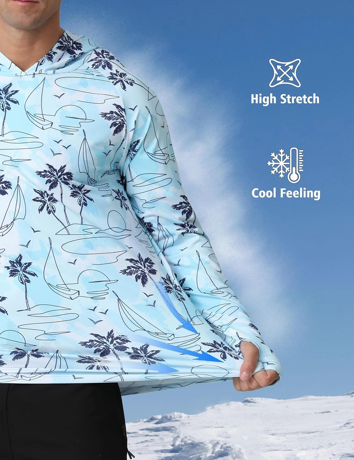 APTRO Men's UPF 50  Sun Protection Long Sleeve Hoodie Shirts UV Outdoor Fishing Shirts SPF Rash Guard Shirts for Men