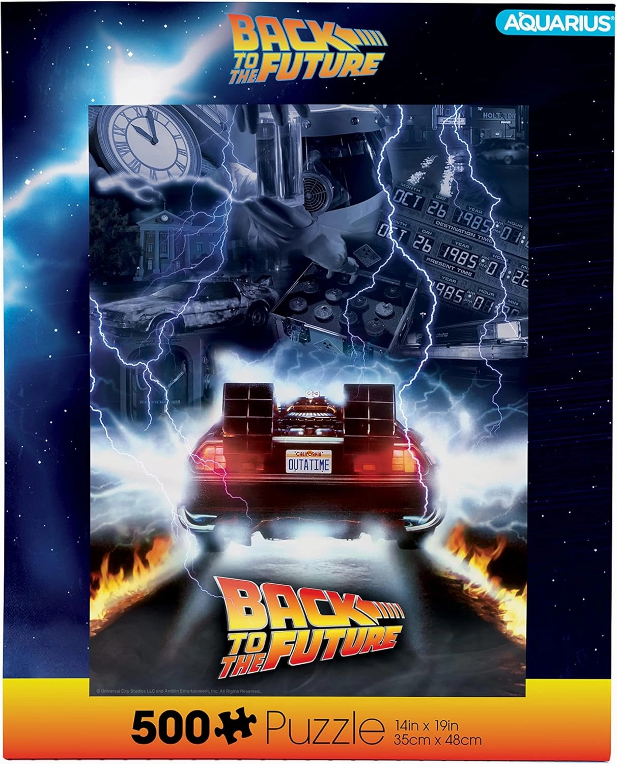 AQUARIUS Back to The Future (500 Piece Jigsaw Puzzle) - Glare Free - Precision Fit - Officially Licensed BTTF Merchandise & Collectibles - 14x19 Inches