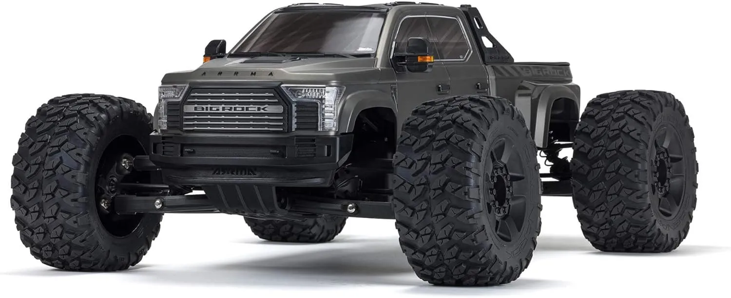 ARRMA RC Truck Big Rock 6S 4WD BLX 1/7 Monster Truck RTR(Battery and Charger Not Included) Gunmetal, ARA7612T1