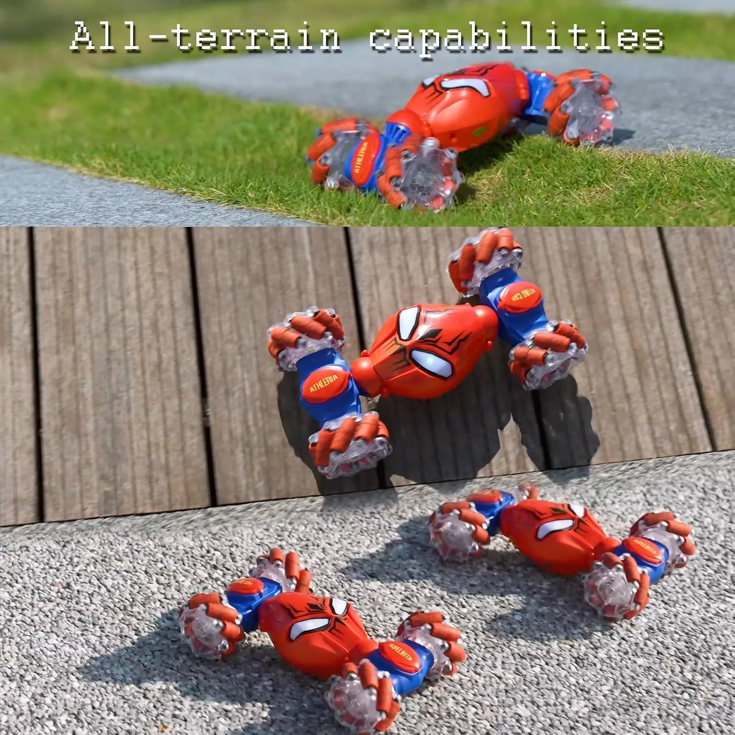 ATHLERIA Spider Gesture Sensing RC Stunt Car Toys for Boys Age 8-13,Hand Remote Control Cars,Drift Rc Car with Lights,Twist,Easter Chritmas Birthday Gift Ideas for Boy Girls Kids 678910  Year