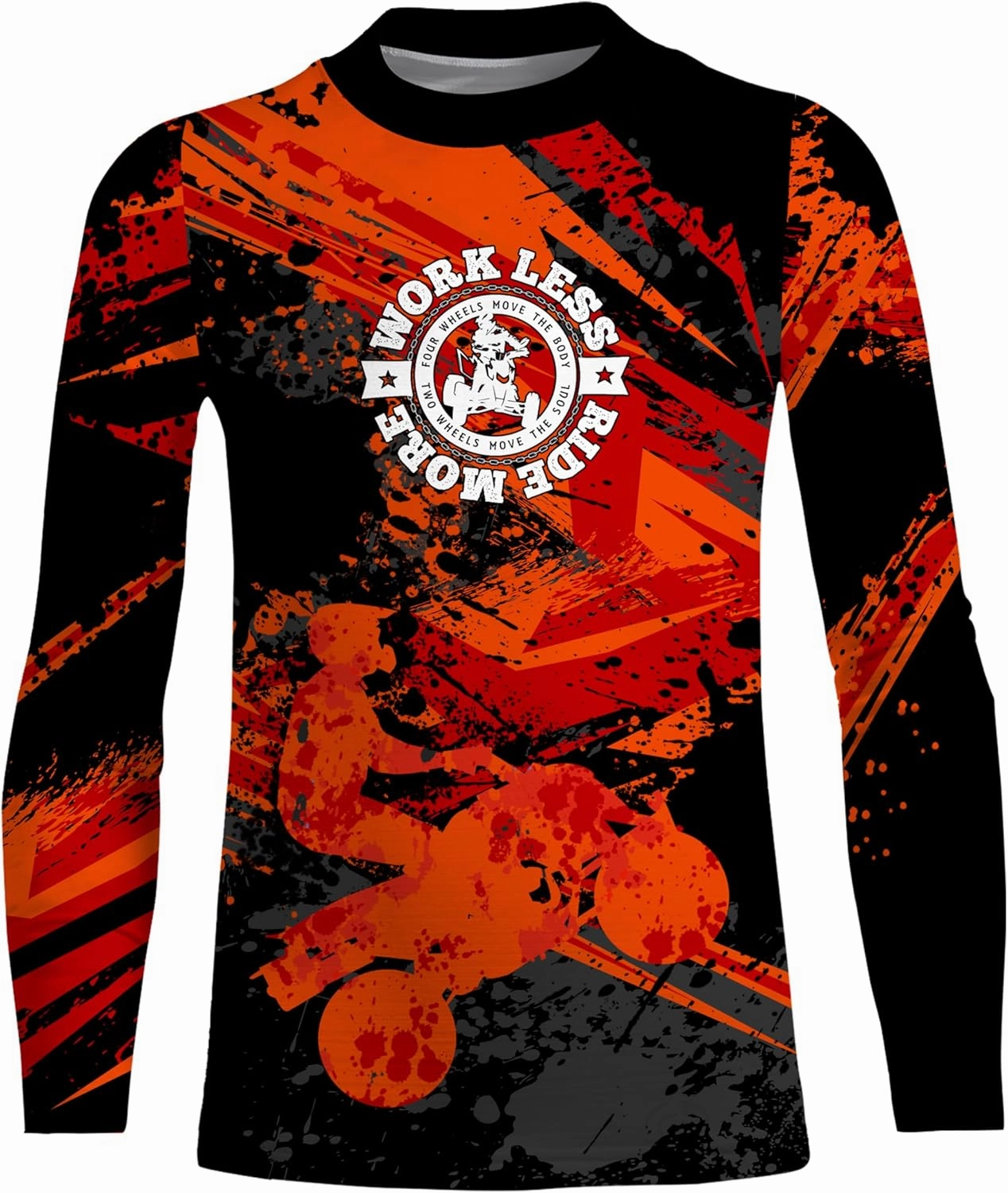 ATV Motocross Racing Jersey Youth ATV Quad Bike Shirt UPF30  Motorcycle Kid Men Women Extreme Off-Road Racing Jersey MX01