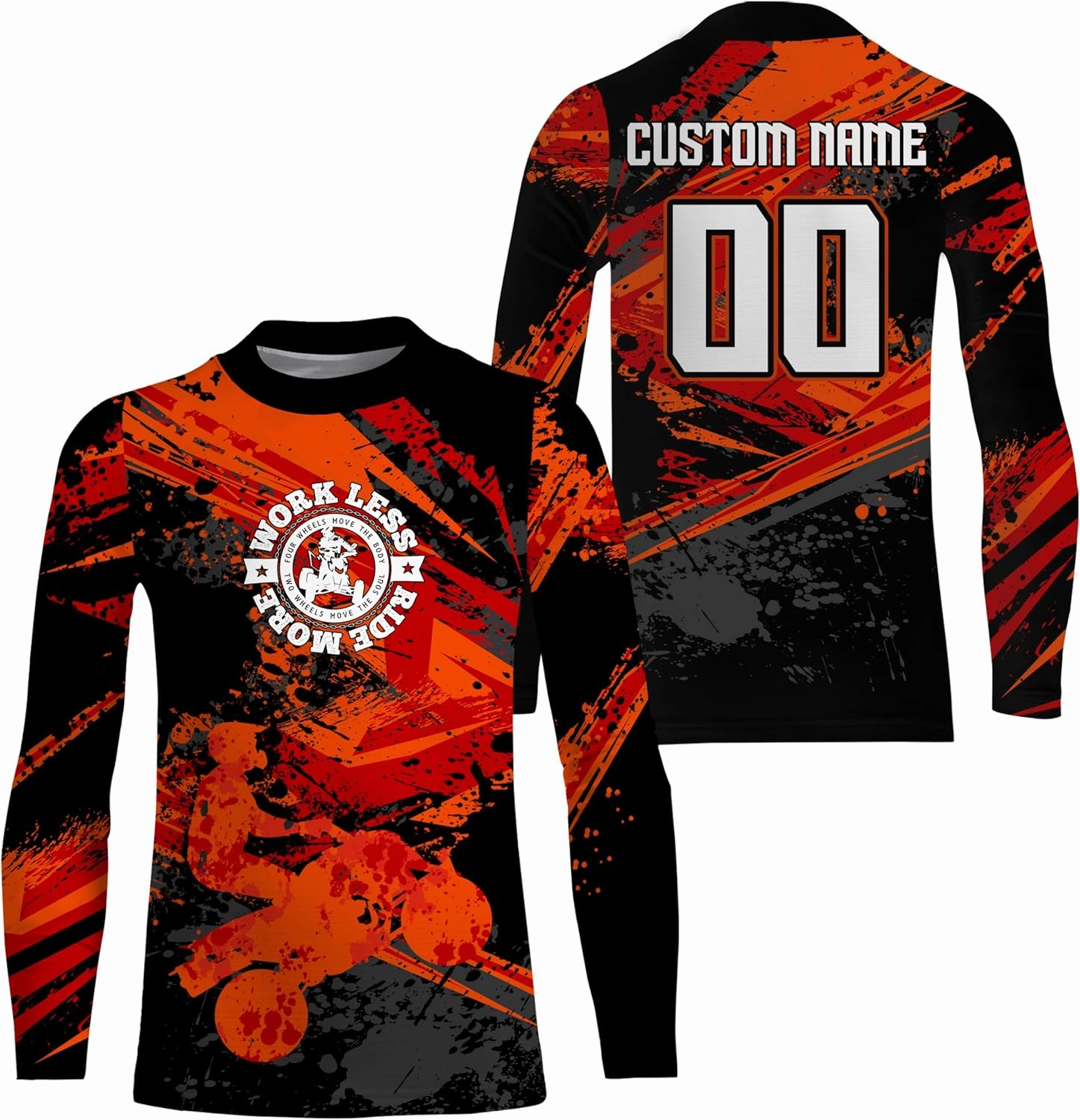 ATV Motocross Racing Jersey Youth ATV Quad Bike Shirt UPF30  Motorcycle Kid Men Women Extreme Off-Road Racing Jersey MX01