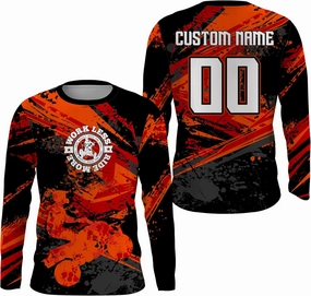 ATV Motocross Racing Jersey Youth ATV Quad Bike Shirt UPF30  Motorcycle Kid Men Women Extreme Off-Road Racing Jersey MX01