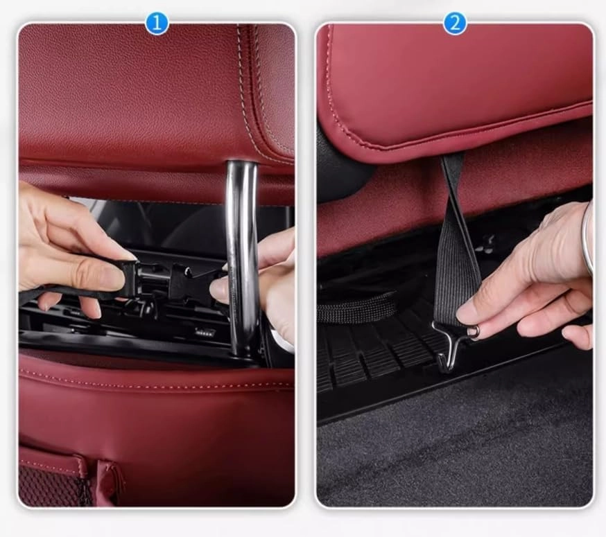 Auto Seat Back Multi Pocket Storage Bag For Mitsubishi Emeraude Endeavor FTO Galant Grandis GTO i i-MiEV L200 Lancer Lancer Evolution Automobile Seat Back Organisers,Red