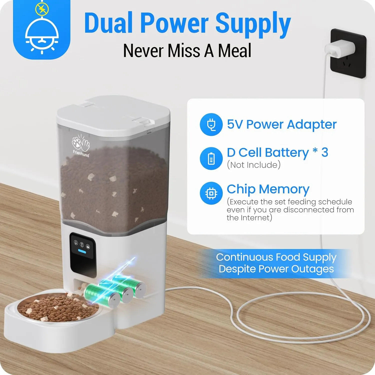 Automatic Cat Feeder with 2K HD Camera: Automatic Dog Feeder with Night Vision, Cat Food Dispenser with 5G WiFi for Multiple Pet, Detachable for Easy Clean - 29 Cup （7L Large Capacity）