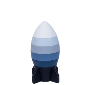 Babies Basic Silicone Stacking Toy for Babies/Kids, Rocket Shape, BPA Free 100% Safe - Rocket