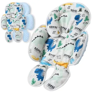 Baby Car seat Head Support, 2-in-1 Infant Car Seat Insert for Newborn Girls Boys Extra Soft Baby Support Pillow Cushion for Carseats, Strollers, Swings and Bouncers