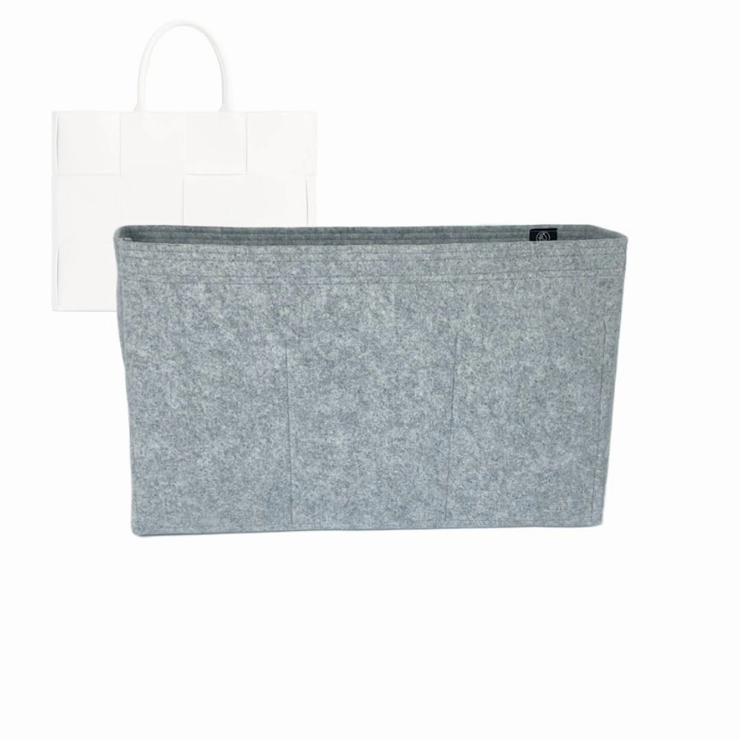 Bag Organizer for Bottega Veneta BV Arco Tote Large (Bag Length: 46cm|18″) Bag - Premium Felt Purse Handbag Insert Liner Shaper (Handmade) Soft Structure Support