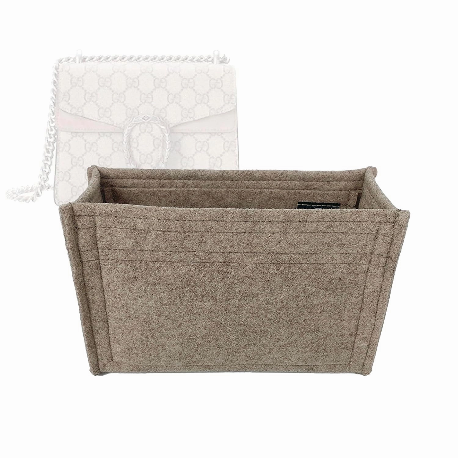 Bag Organizer for Gucci Dionysus Mini Bag - Premium Felt Purse Handbag Insert Liner Shaper (Handmade) Soft Structure Support (20 Color Options)