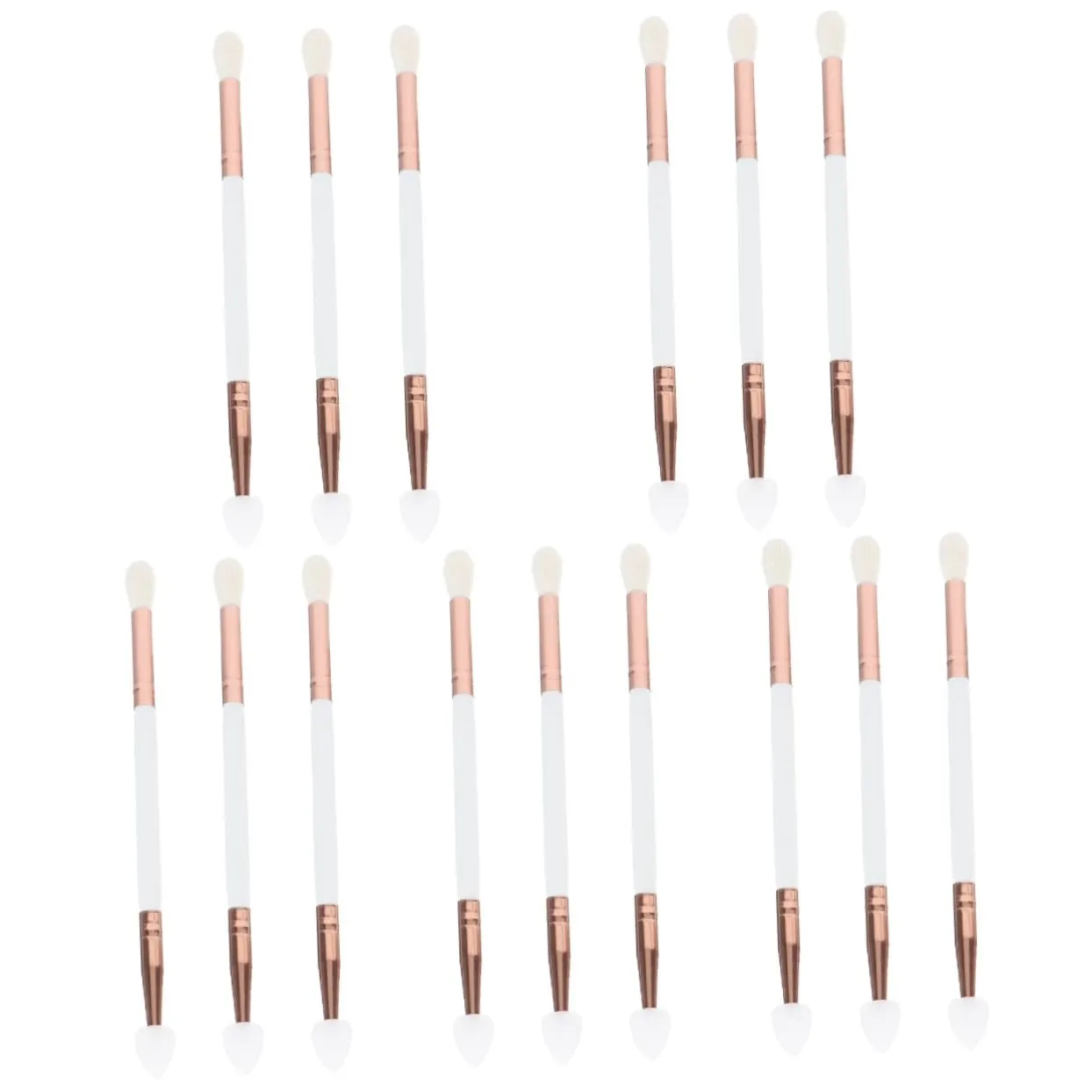 balacoo 15pcs Double-ended Eyeshadow Brush Convenient Makeup Tools for Eye Makeup Application Comfortable for Girls for Easy Handling