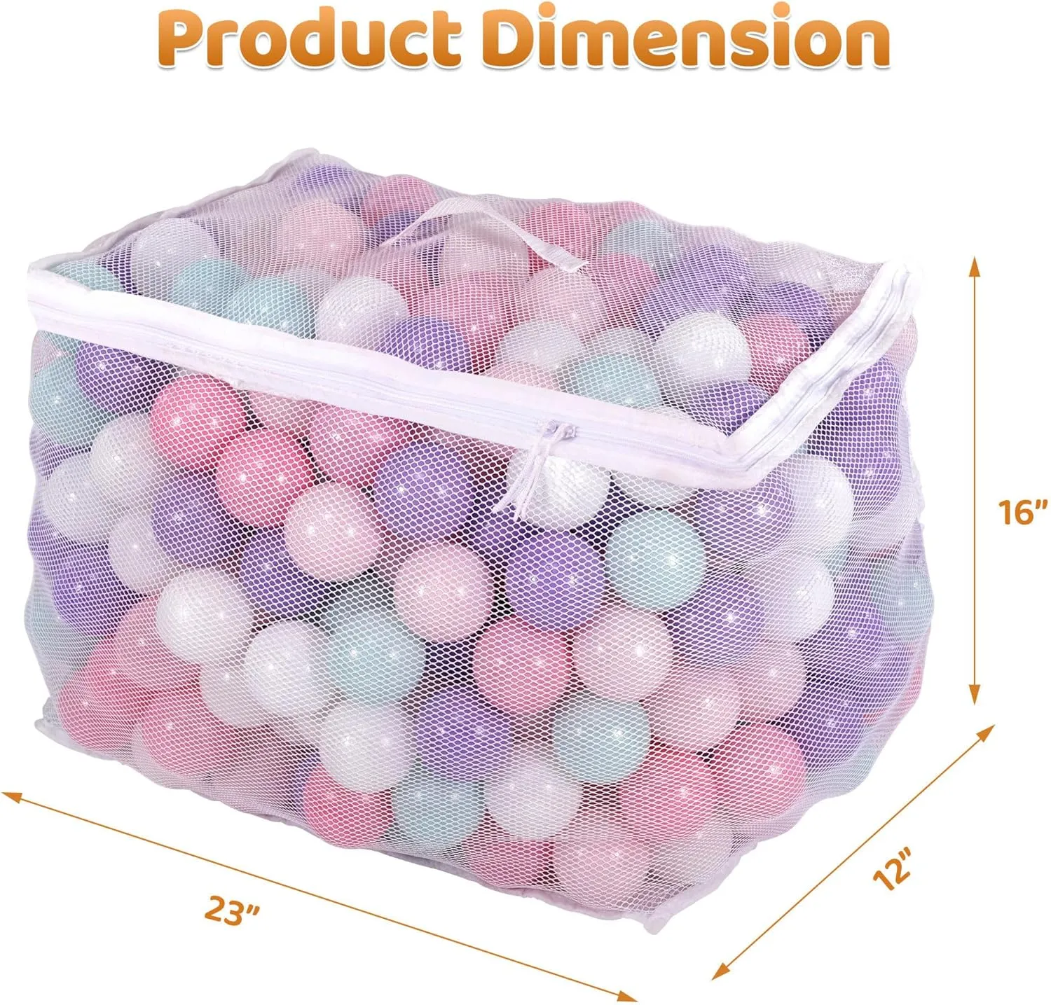BalanceFrom Play Pit Balls, Kids Plastic Toy Balls for Playpen, Bounce House, or Pool