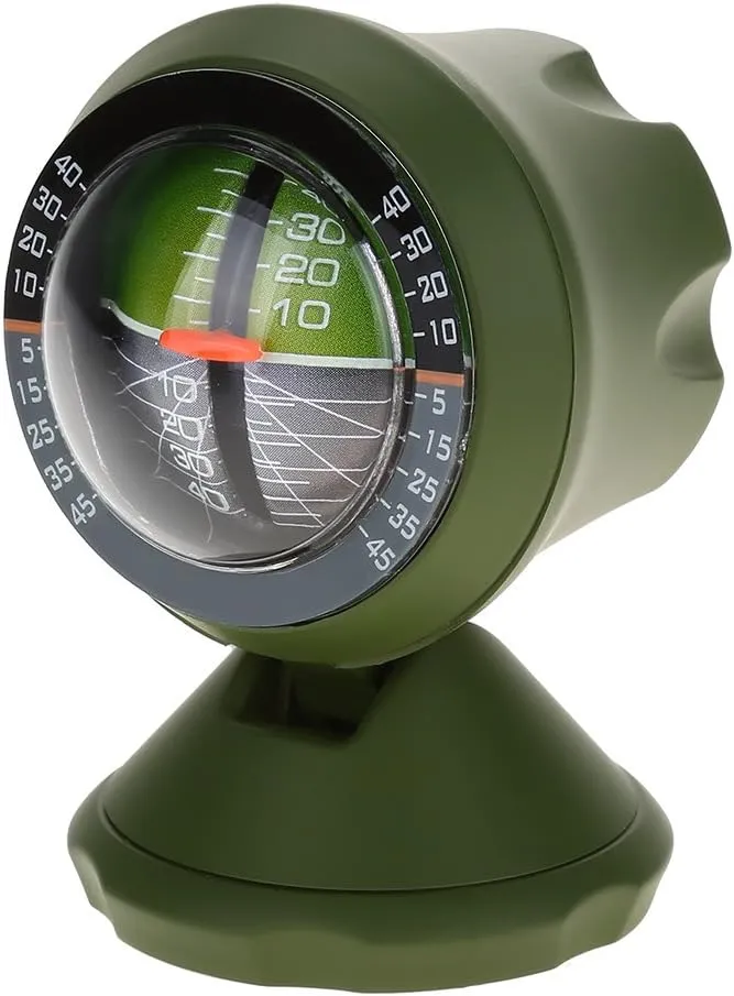 Ball Inclinometer, Outdoor Car Inclinometer Multifunction Offroad Slope Meter with Adjustable View Angle