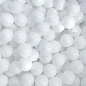 Ball Pit Balls 100 Phthalate Free BPA Free Crush Proof 2.16 Inches Plastic Balls for Ball Pit Ideal Gift for Toddlers Babies Kids Pool Water Toys Play Tent, White