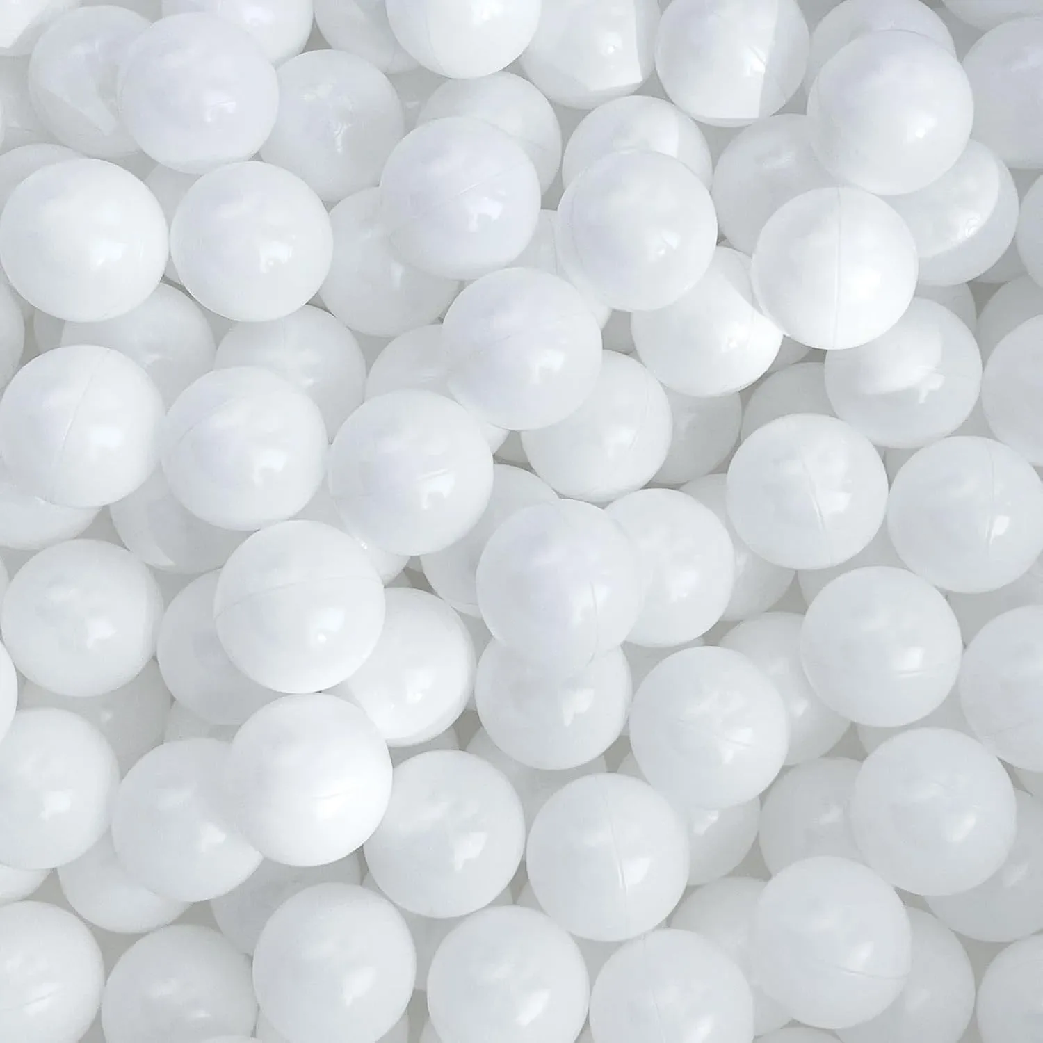 Ball Pit Balls 100 Phthalate Free BPA Free Crush Proof 2.16 Inches Plastic Balls for Ball Pit Ideal Gift for Toddlers Babies Kids Pool Water Toys Play Tent, White