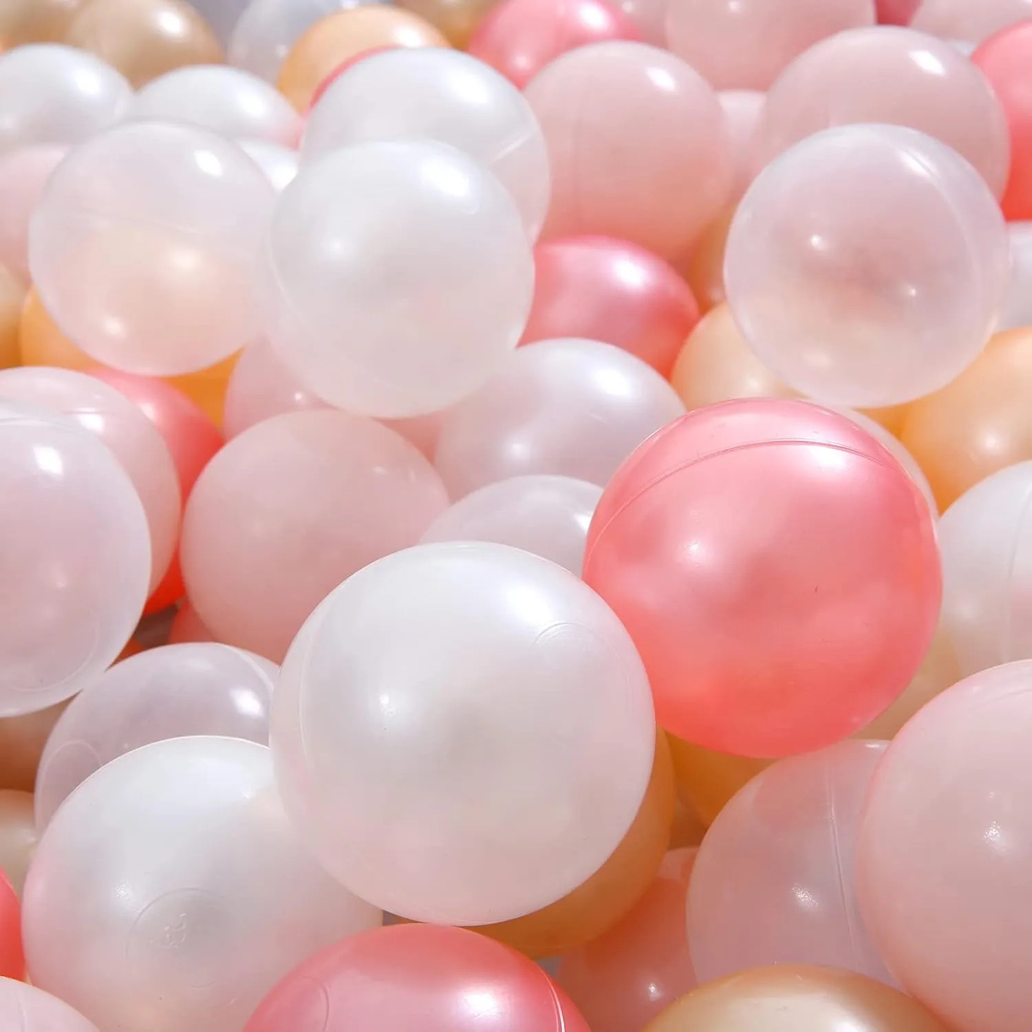 Ball Pit Balls Play Balls - 100 Pieces Baby Soft Plastic Balls BPA&Phthalate Free Non-Toxic Crush Proof Play Balls for 1 2 3Years Old Toddlers Baby Kids Birthday Pool Tent Party