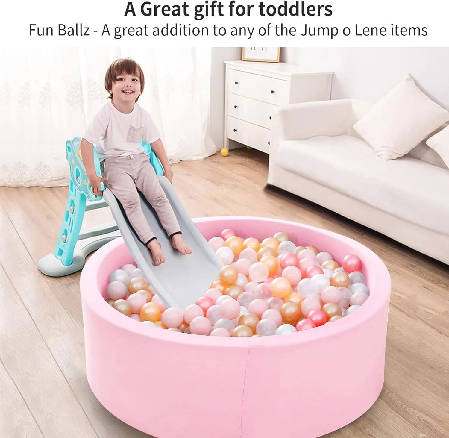Ball Pit Balls Play Balls - 100 Pieces Baby Soft Plastic Balls BPA&Phthalate Free Non-Toxic Crush Proof Play Balls for 1 2 3Years Old Toddlers Baby Kids Birthday Pool Tent Party
