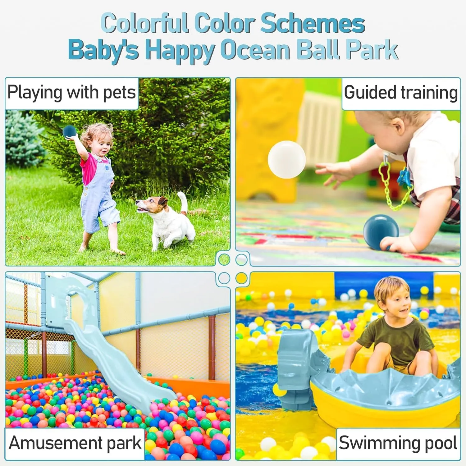 Ball Pit Balls, Safe Non-Toxic BPA-Free Crush-Proof Plastic Balls for Toddlers, Gift for Kids Birthday & Christmas, for Indoor Playpens, Party Decorations & Amusement Activities