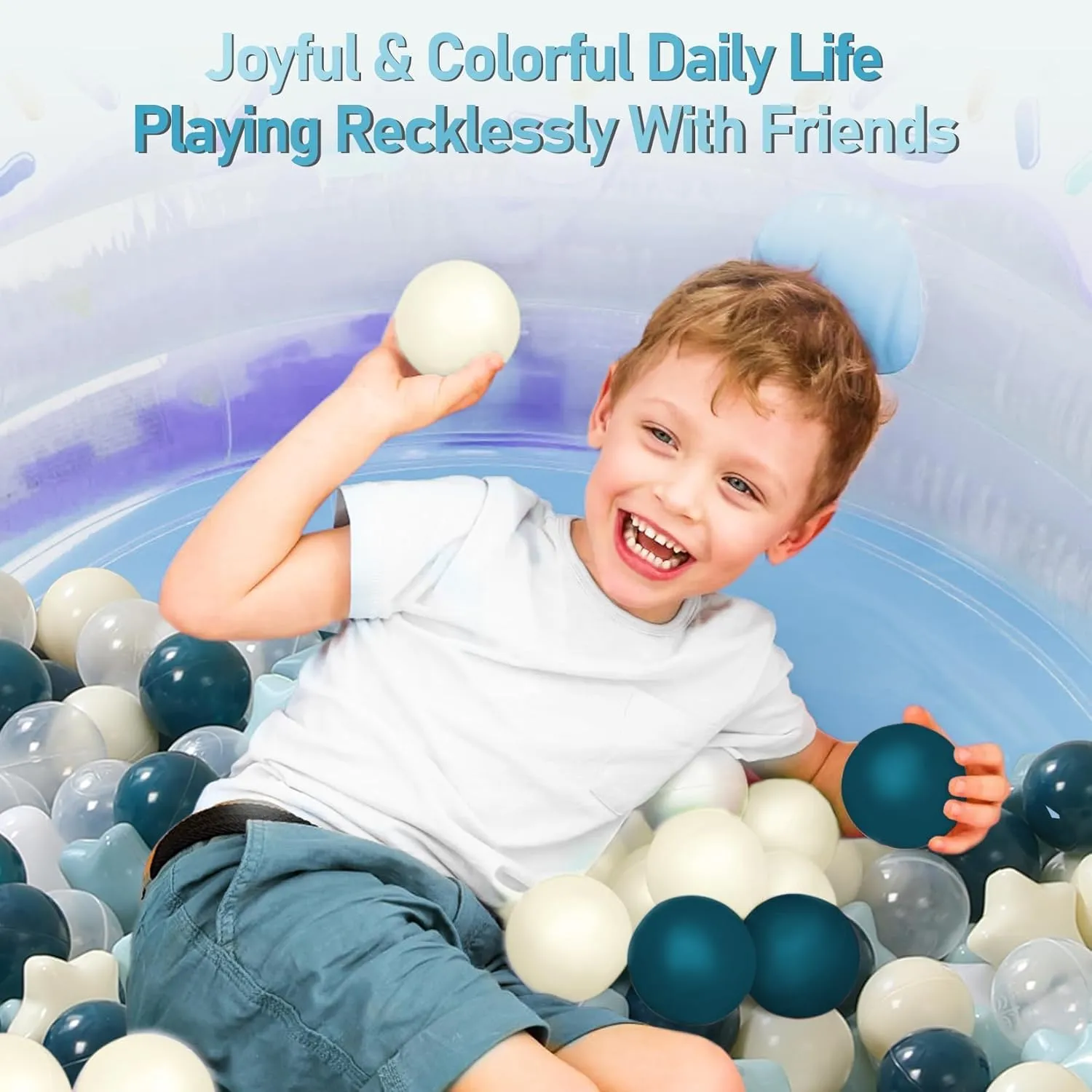 Ball Pit Balls, Safe Non-Toxic BPA-Free Crush-Proof Plastic Balls for Toddlers, Gift for Kids Birthday & Christmas, for Indoor Playpens, Party Decorations & Amusement Activities