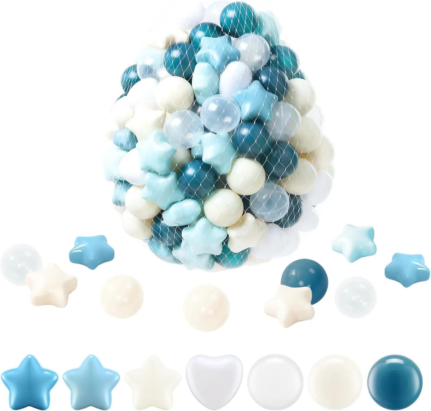 Ball Pit Balls, Safe Non-Toxic BPA-Free Crush-Proof Plastic Balls for Toddlers, Gift for Kids Birthday & Christmas, for Indoor Playpens, Party Decorations & Amusement Activities