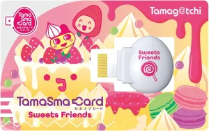 BANDAI Tamagotchi Tamamakard Sweet Friends Memory Card for Tamagotchi Smart Series, Pink, Virtual Pet, Electronic Game, 6.3 inches LCD, 4 Players, Battery Powered