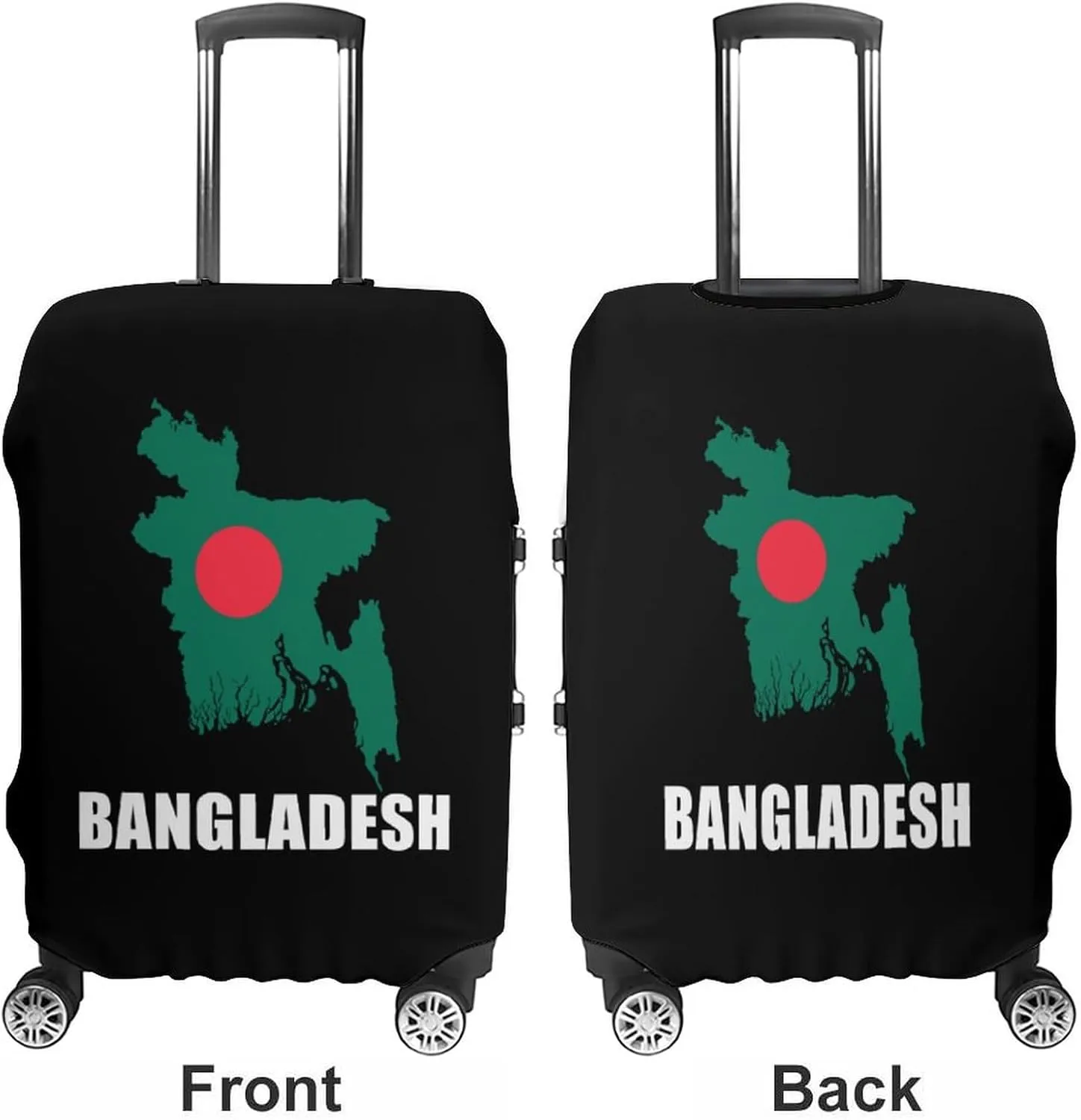 Bangladesh Flag Bangladeshi Map Fashion Luggage Covers Washable Travel Suitcase Cover Elastic Baggage Protector