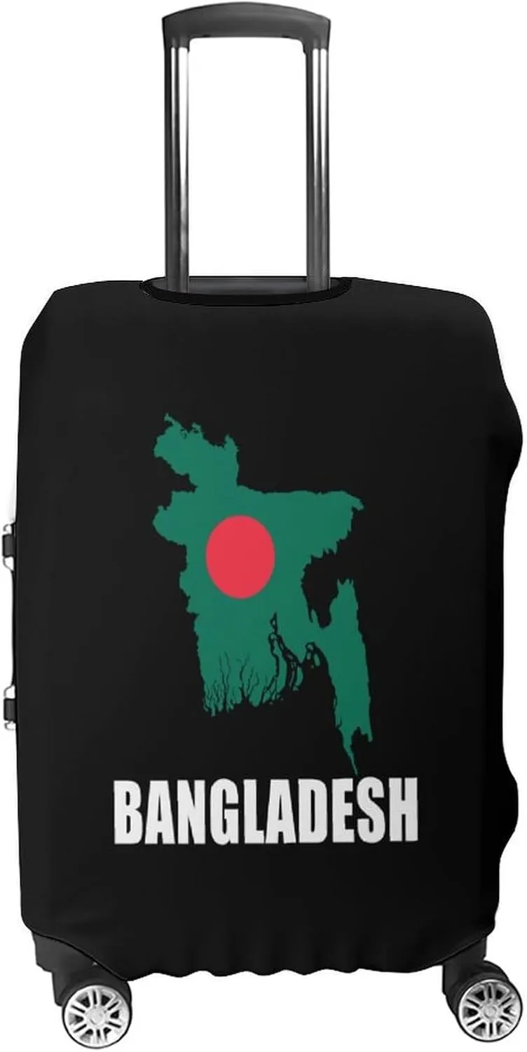 Bangladesh Flag Bangladeshi Map Fashion Luggage Covers Washable Travel Suitcase Cover Elastic Baggage Protector
