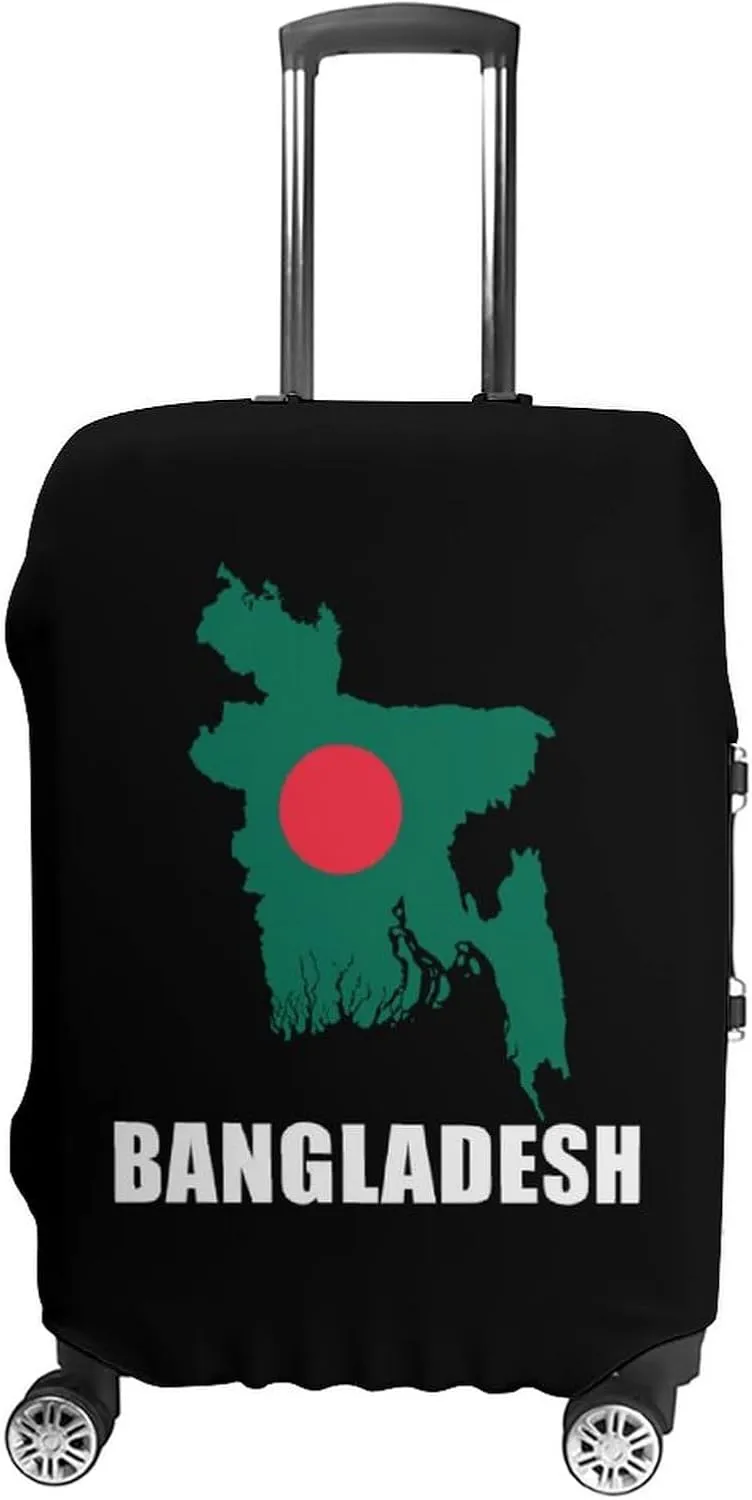 Bangladesh Flag Bangladeshi Map Fashion Luggage Covers Washable Travel Suitcase Cover Elastic Baggage Protector