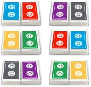 Baron Barclay ACBL (American Contract Bridge) Playing Cards - 6 Double Decks - Plastic Coated - Bridge Size
