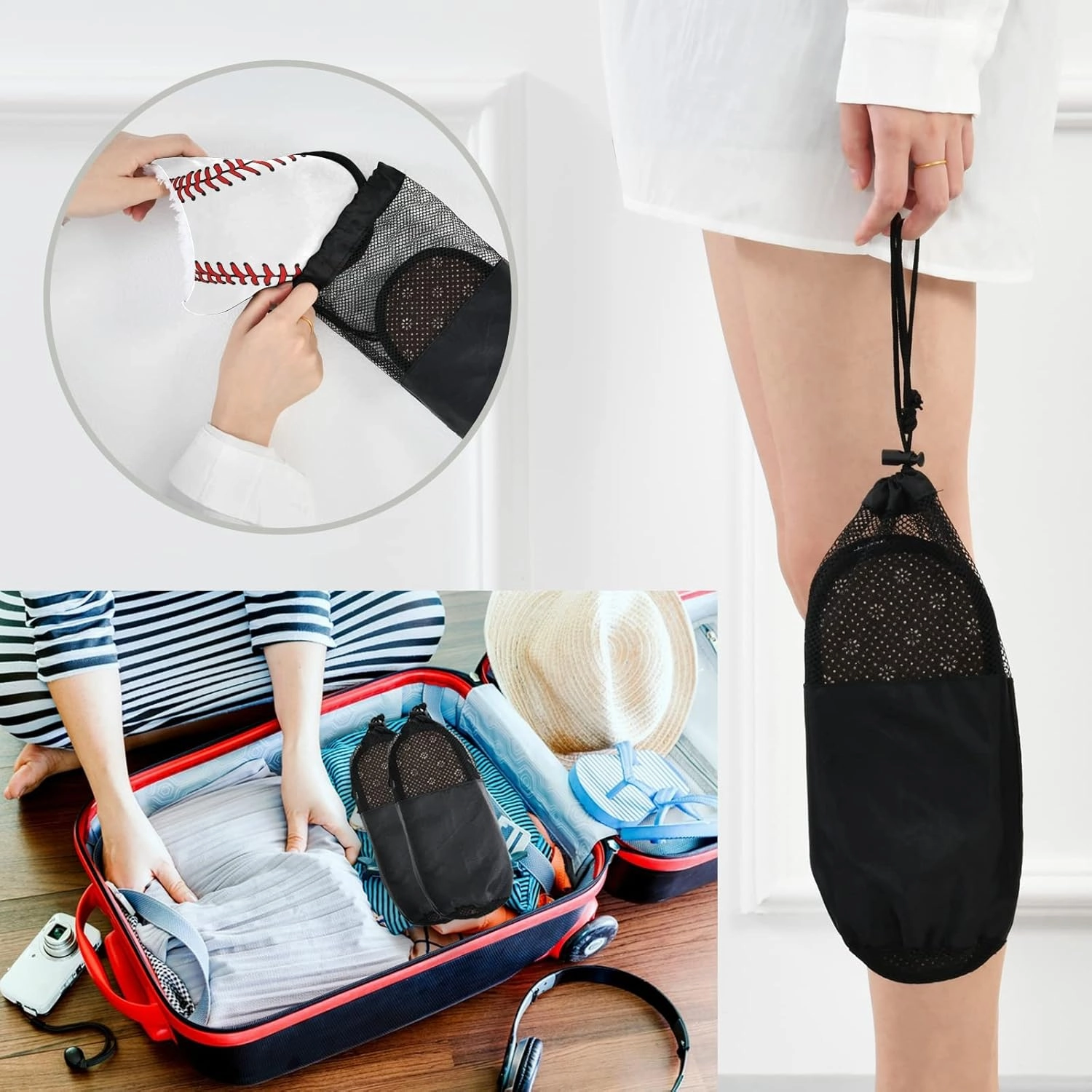 Baseball Sport Print Slippers, Soft Memory Foam Non-Slip Indoor House Slippers Home Shoes for Bedroom Hotel Travel Spa