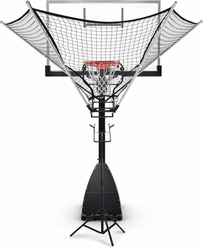 Basketball Rebounder Net with 360° Ball Return System - Quick Setup Galvanized Steel Frame, Weatherproof Design for Solo & Team Training