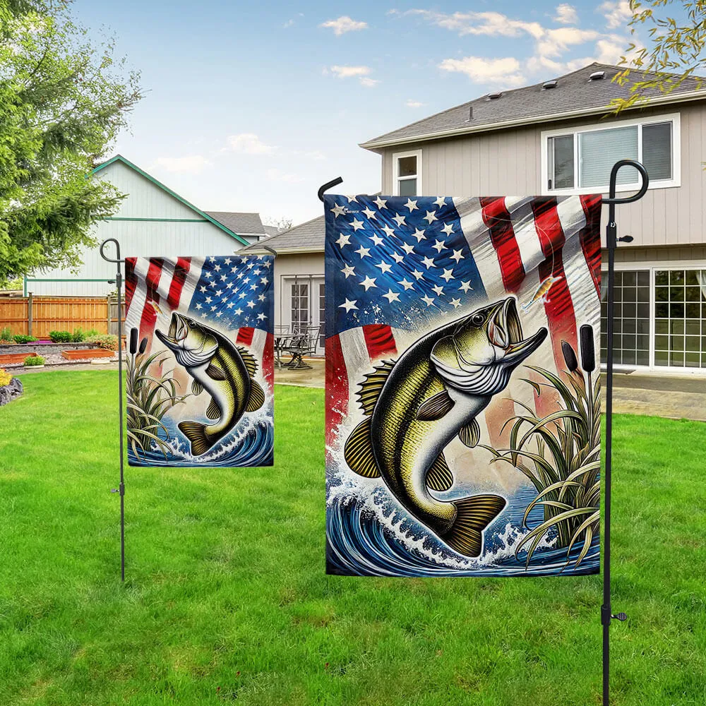 Bass Fishing American Flag MLN3315F