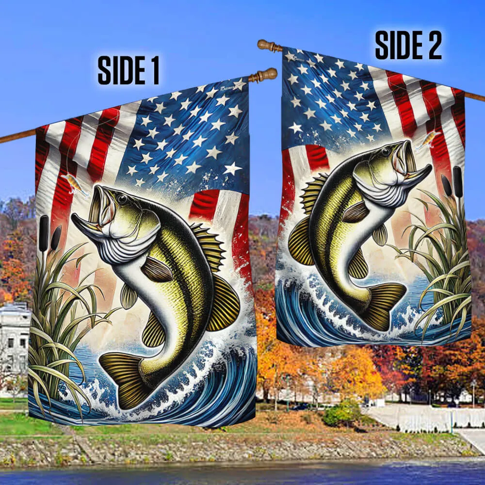 Bass Fishing American Flag MLN3315F