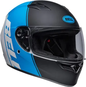 BELL Qualifier Full-Face Motorcycle Helmet (Ascent Matte Black/Cyan/White - Small)
