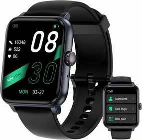 BENIO Fitness Tracker Answer/Make Calls/Voice Calls, 24/7 Heart Rate, Spo2, Sleep Tracker, 1.85" Smartwatch with 100 Sports Modes Activity Trackers, IP67 Waterproof Pedometer for Women Men