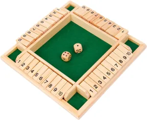 BESPORTBLE 1Set Players Wooden Board Dice Game Fun Interactive Entertainment Game Prop for Parties Family Gatherings Smooth Surface Skid Design for Adults
