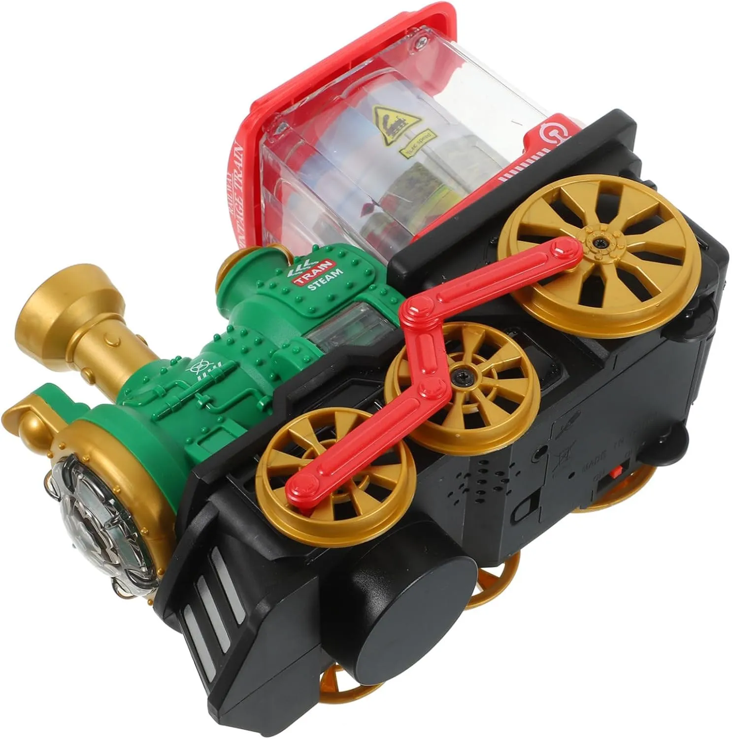 BESPORTBLE Electric Train for Cartoon Simulation Model with Creative Spray Function Rotating Lights and Stylish Design Fun Plaything for Daily Imagination and Learning
